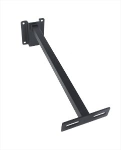 Black Floodlight Wall Bracket with coach bolts in 500mm and 750mm sizes