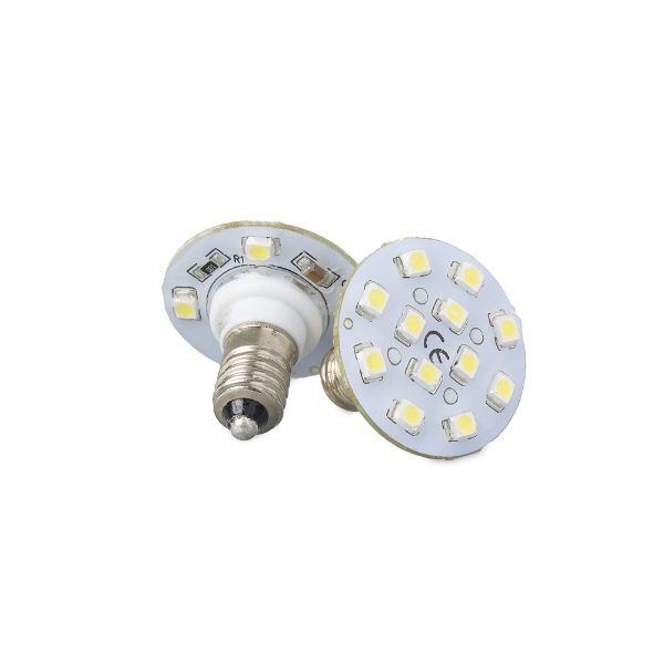 E10 LED Bulb - 1W, 24V, 16 LEDs, 6000K Cool White