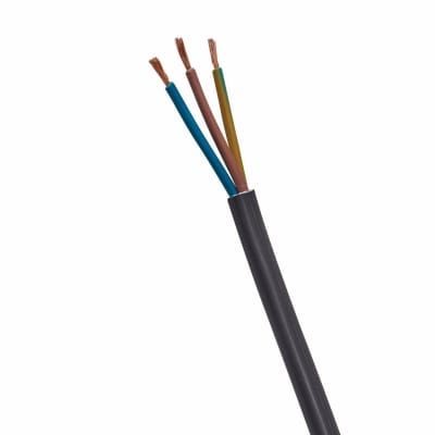 0.75mm 3 Core PVC Black Cable 100m