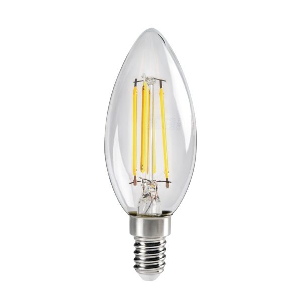 Kanlux XLED LED Filament Bulb - 4.5W, C35, E14, Clear Glass, KX-29619 Home Lighting