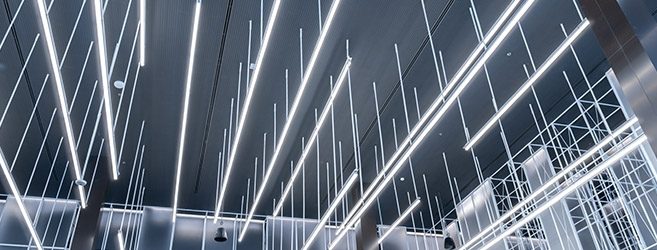 Suspended LED linear ceiling lights